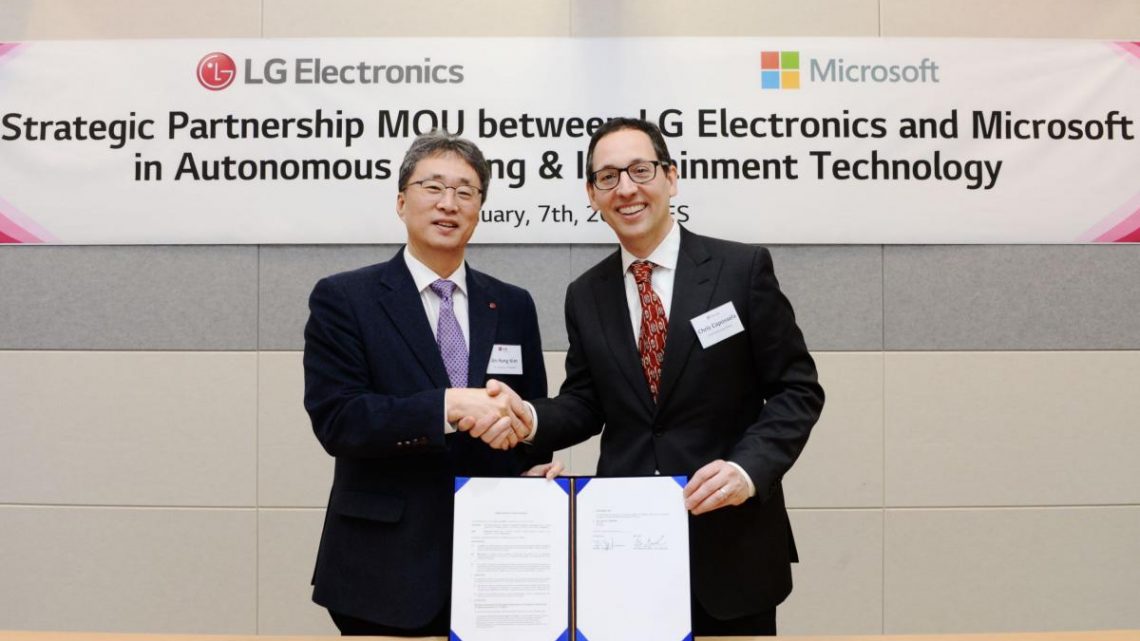LG e Microsoft de braço dado para acelerar a revolução automóvel LG e Microsoft de braço dado para acelerar a revolução automóvel