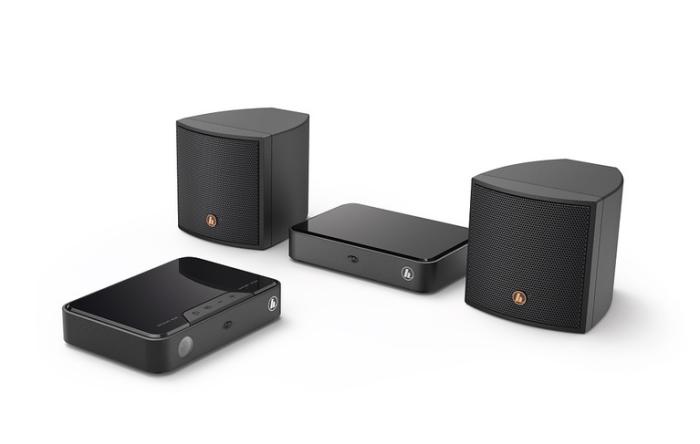 Sistema Hama para cinema-em-casa com canais traseiros sem fios Sistema Hama para cinema-em-casa com canais traseiros sem fios