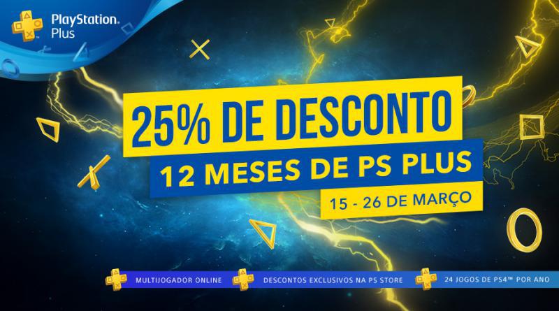 PlayStation Plus com 25% de desconto na subscrição anual PlayStation Plus com 25% de desconto na subscrição anual