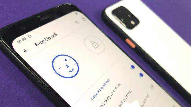 Pixel 4 desbloqueio facial