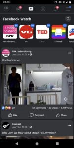 Tema escuro Facebook