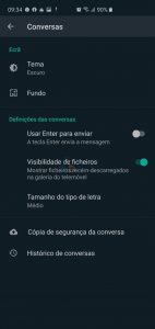 WhatsApp Tema Escuro
