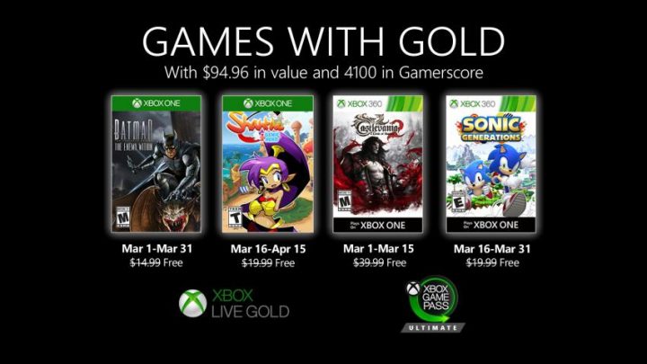 Xbox Games with Gold Março