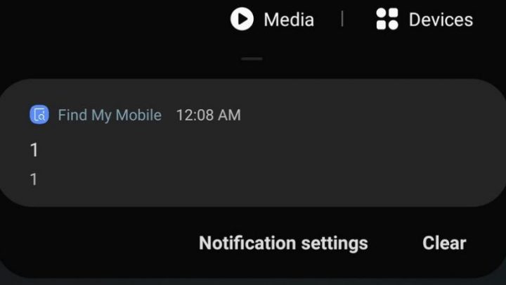 notificação Samsung privacidade