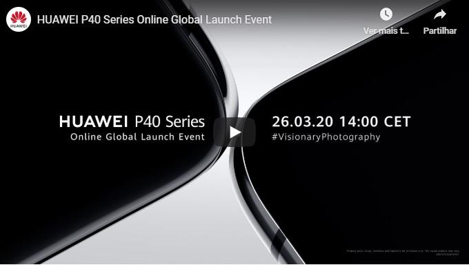 Assista aqui em directo à apresentação do novo Huawei P40 Assista aqui em directo à apresentação do novo Huawei P40