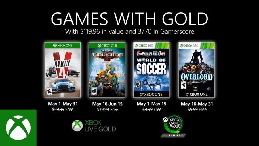 Microsoft revela os Xbox Games With Gold de Maio de 2020 Microsoft revela os Xbox Games With Gold de Maio de 2020