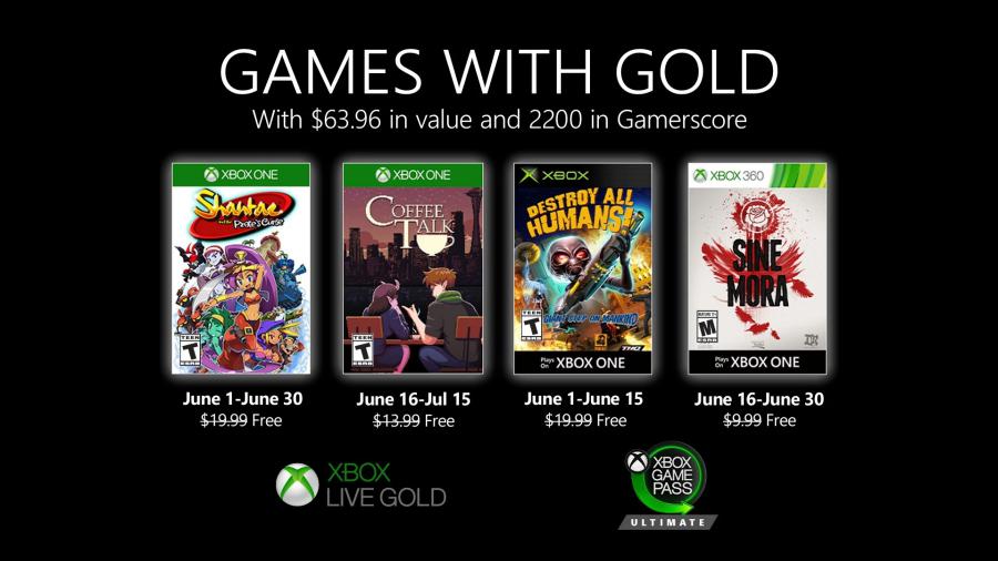 Microsoft anuncia os Xbox Games With Gold para Junho de 2020 Microsoft anuncia os Xbox Games With Gold para Junho de 2020