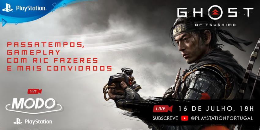 Assiste aqui MODO PlayStation Live da PlayStation Portugal dedicado ao Ghost of Tsushima Assiste aqui MODO PlayStation Live da PlayStation Portugal dedicado ao Ghost of Tsushima