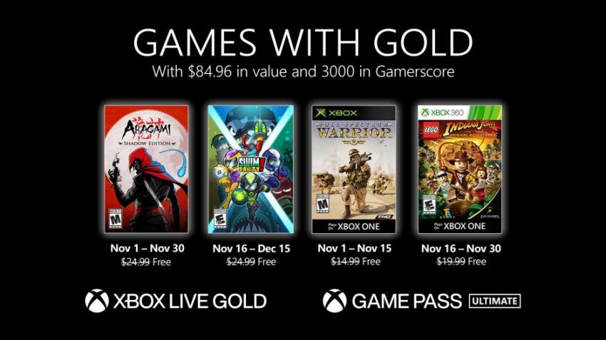 Microsoft anuncia Xbox Games with Gold para Novembro de 2020 Microsoft anuncia Xbox Games with Gold para Novembro de 2020