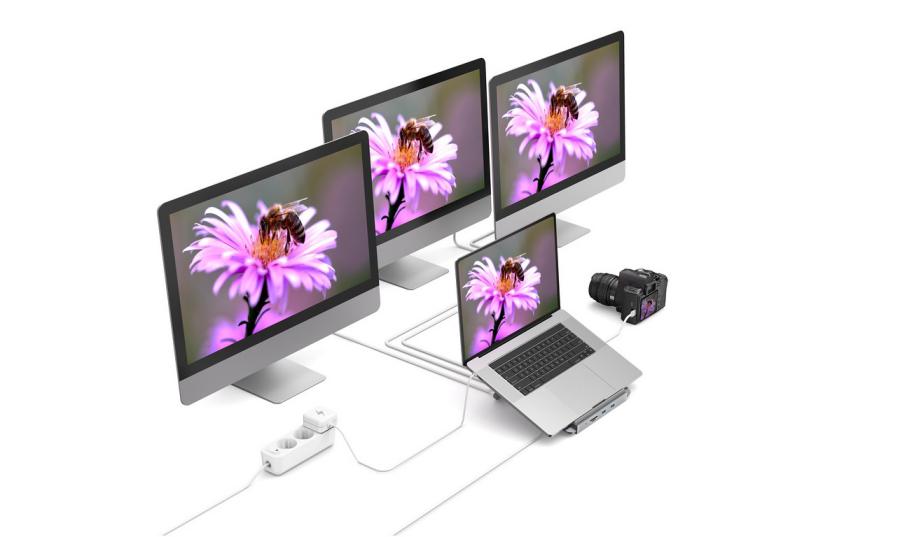 Hama 12-in-1 USB-C Docking Station with Notebook Stand