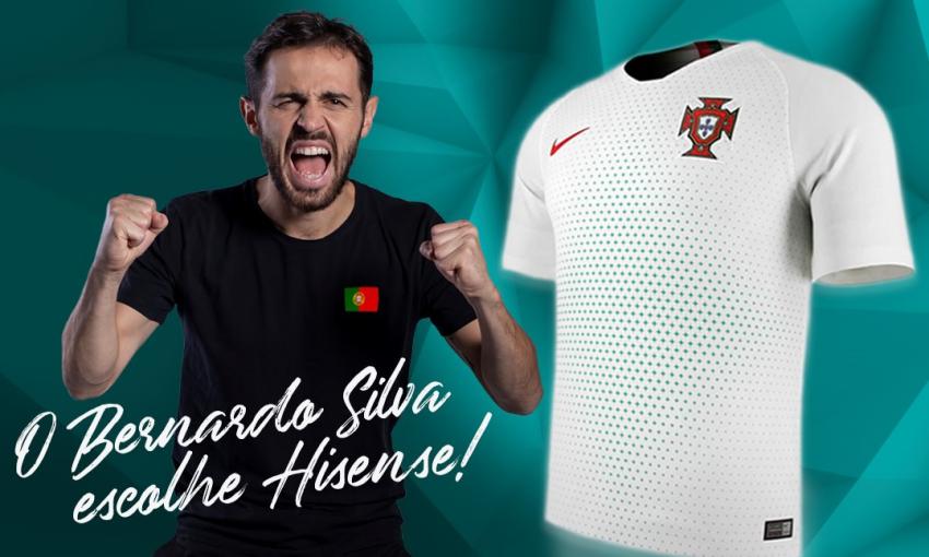 Hisense está a oferecer camisolas assinadas pelo Bernardo Silva Hisense está a oferecer camisolas assinadas pelo Bernardo Silva