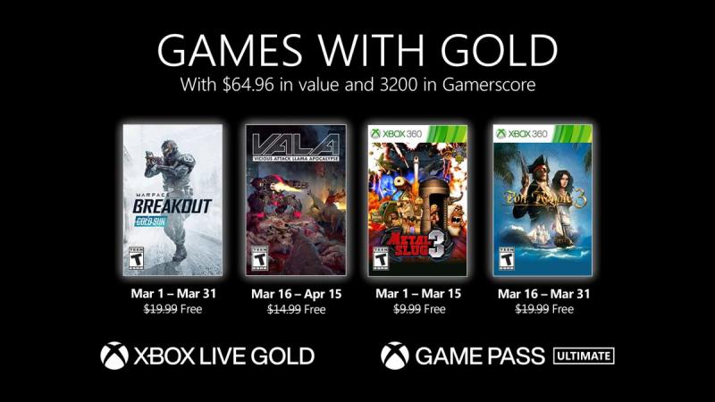 Revelados os Xbox Games With Gold para Março de 2021 Revelados os Xbox Games With Gold para Março de 2021