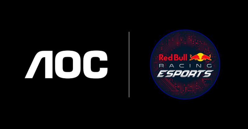 AOC de braço dado com a Red Bull Racing Esports AOC de braço dado com a Red Bull Racing Esports