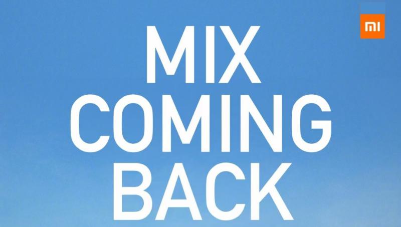 Novo Xiaomi Mi Mix vai ser anunciado na próxima segunda-feira Novo Xiaomi Mi Mix vai ser anunciado na próxima segunda-feira