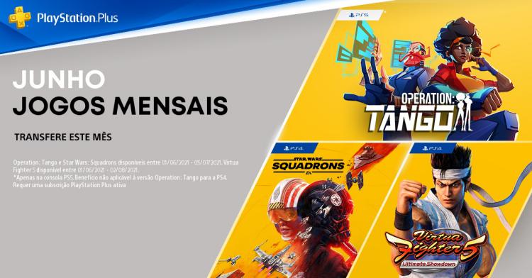 STAR WARS Squadrons e Virtua Fighter 5: Ultimate Showdown entre os jogos do mês de Junho no PlayStation Plus STAR WARS Squadrons e Virtua Fighter 5: Ultimate Showdown entre os jogos do mês de Junho no PlayStation Plus