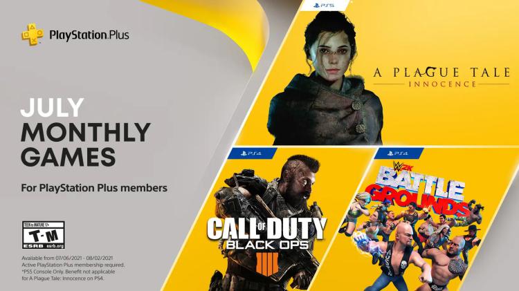 PlayStation Plus: Call of Duty: Black Ops 4 e A Plague Tale: Innocence entre os jogos gratuitos em Julho PlayStation Plus: Call of Duty: Black Ops 4 e A Plague Tale: Innocence entre os jogos gratuitos em Julho