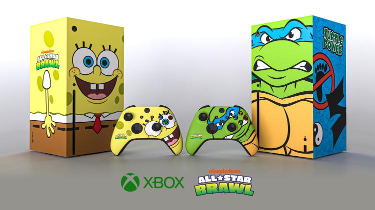 Xbox Series X com versões temáticas do Sponge Bob e das Tartarugas Ninja Xbox Series X com versões temáticas do Sponge Bob e das Tartarugas Ninja