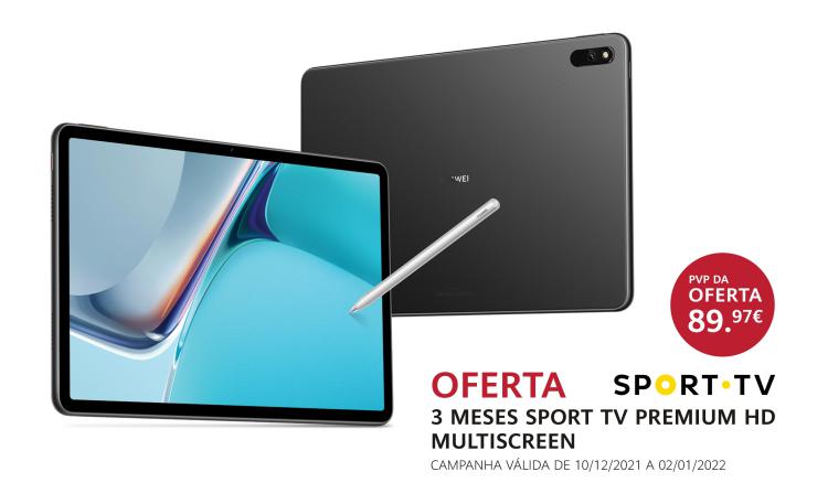 Huawei anuncia a chegada do novo MatePad 11 a Portugal com 3 meses de oferta da Sport TV Huawei anuncia a chegada do novo MatePad 11 a Portugal com 3 meses de oferta da Sport TV
