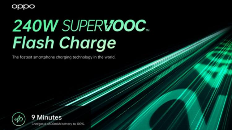 OPPO anuncia tecnologia de carregamento rápido de 240W: 100% e bateria em 9 minutos OPPO anuncia tecnologia de carregamento rápido de 240W: 100% e bateria em 9 minutos