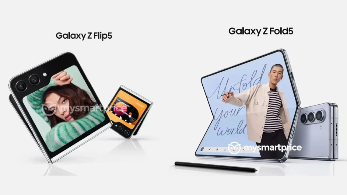 Imagens oficiais revelam design dos Galaxy Z Fold5 e Z Flip5 Imagens oficiais revelam design dos Galaxy Z Fold5 e Z Flip5