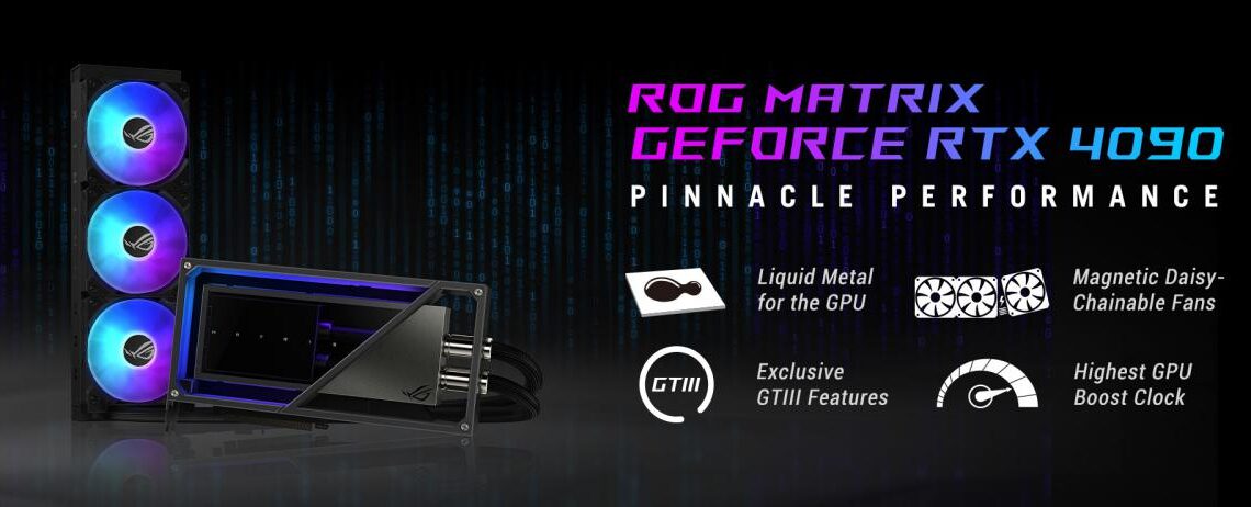 ASUS RoG lança a Matrix GeForce RTX 4090 com metal liquido ASUS RoG lança a Matrix GeForce RTX 4090 com metal liquido