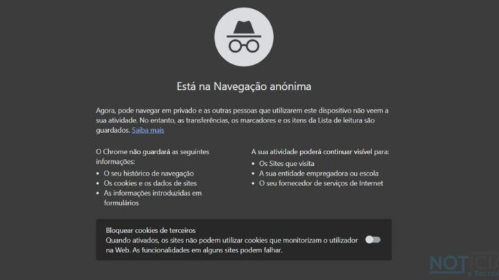 navegação anónima