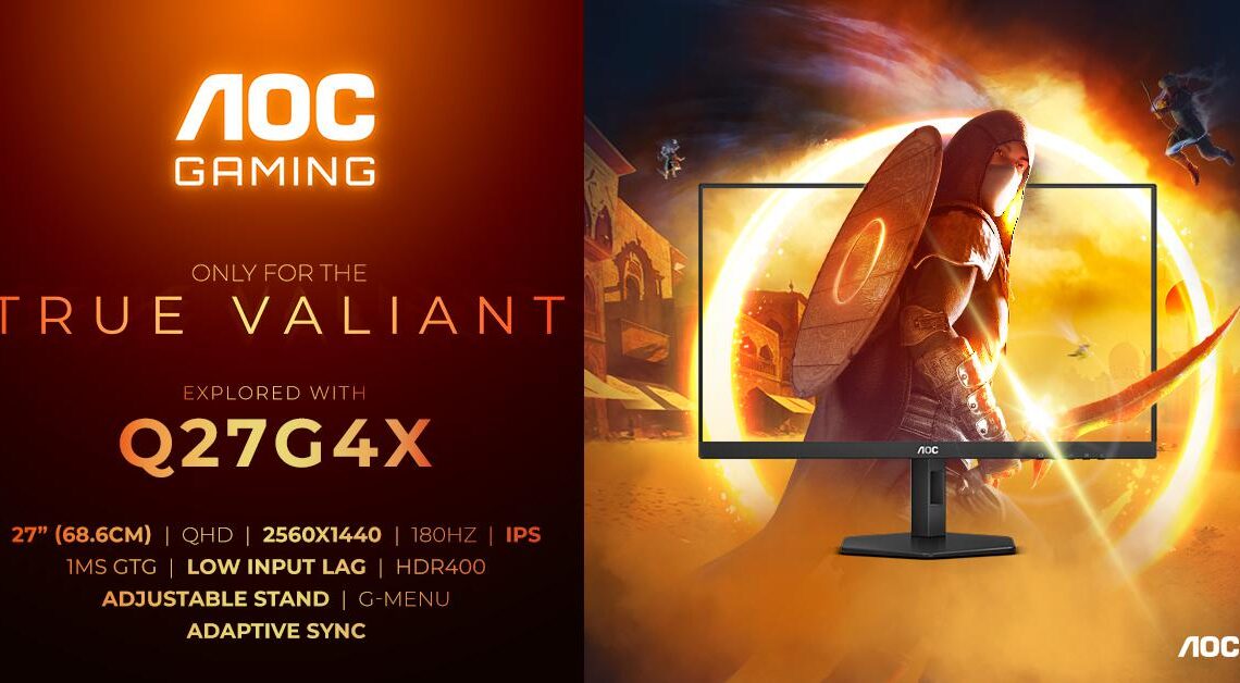 AOC GAMING revela monitor gaming de 27 polegadas com QHD e 180Hz AOC GAMING revela monitor gaming de 27 polegadas com QHD e 180Hz