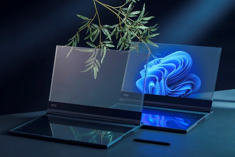 Lenovo prepara computador portátil com ecrã transparente Lenovo prepara computador portátil com ecrã transparente